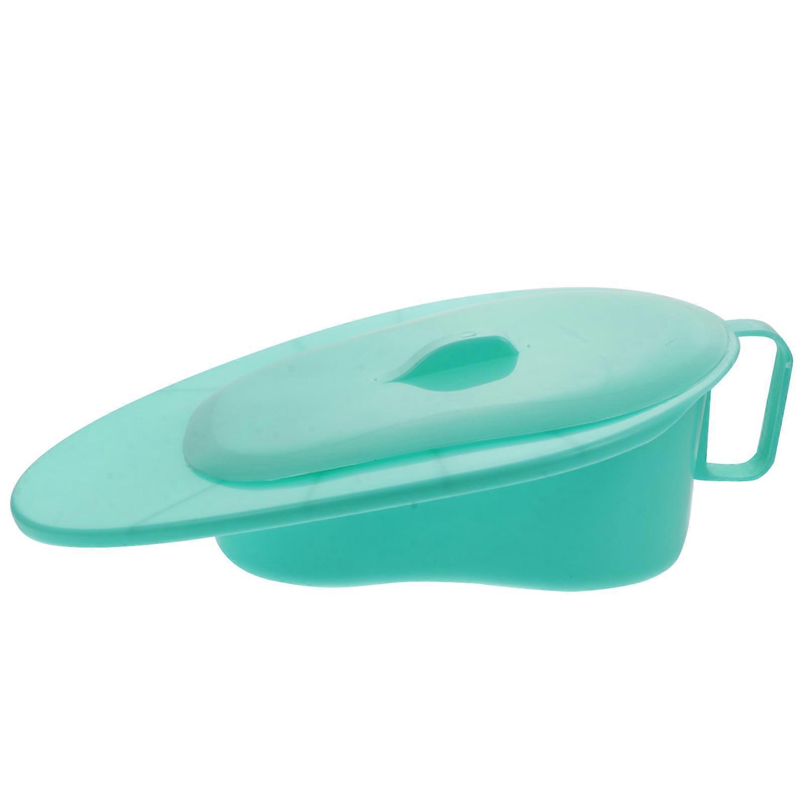 Elderly Bed Pan with Lid for Storage 1Pcs Portable Lightweight