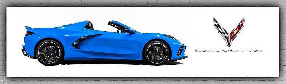 Chevrolet Corvette bleue, drapeau HF0108