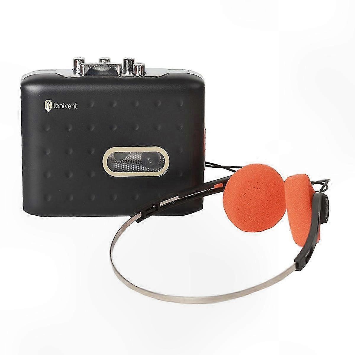 Portable USB C Cassette Player with MP3 Conversion and Headphone Support