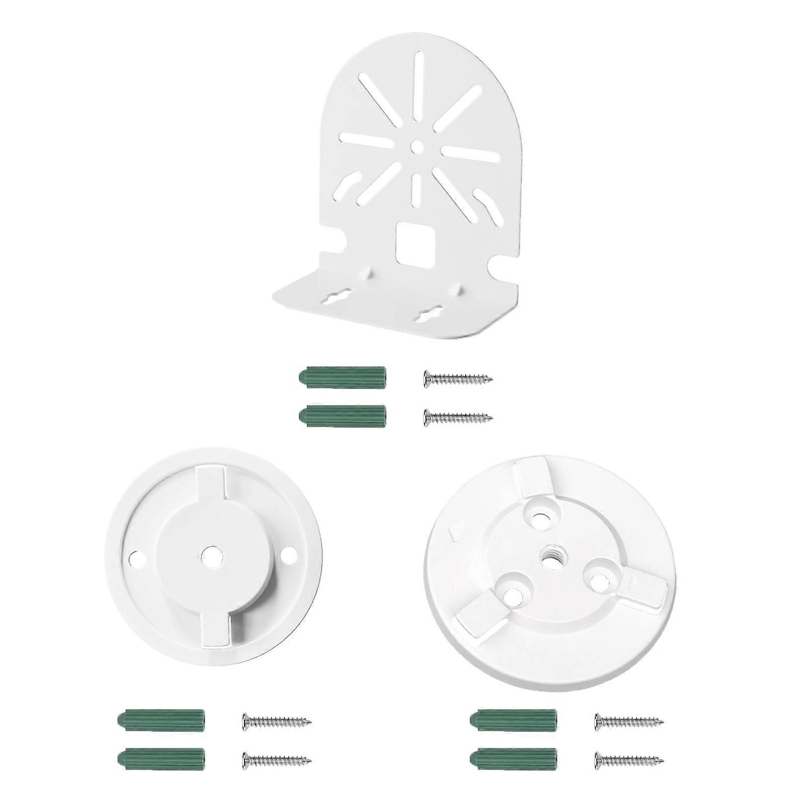 Universal Security Camera Wall Mount Bracket, White LShape CCTV Holder for Indoor Outdoor Use