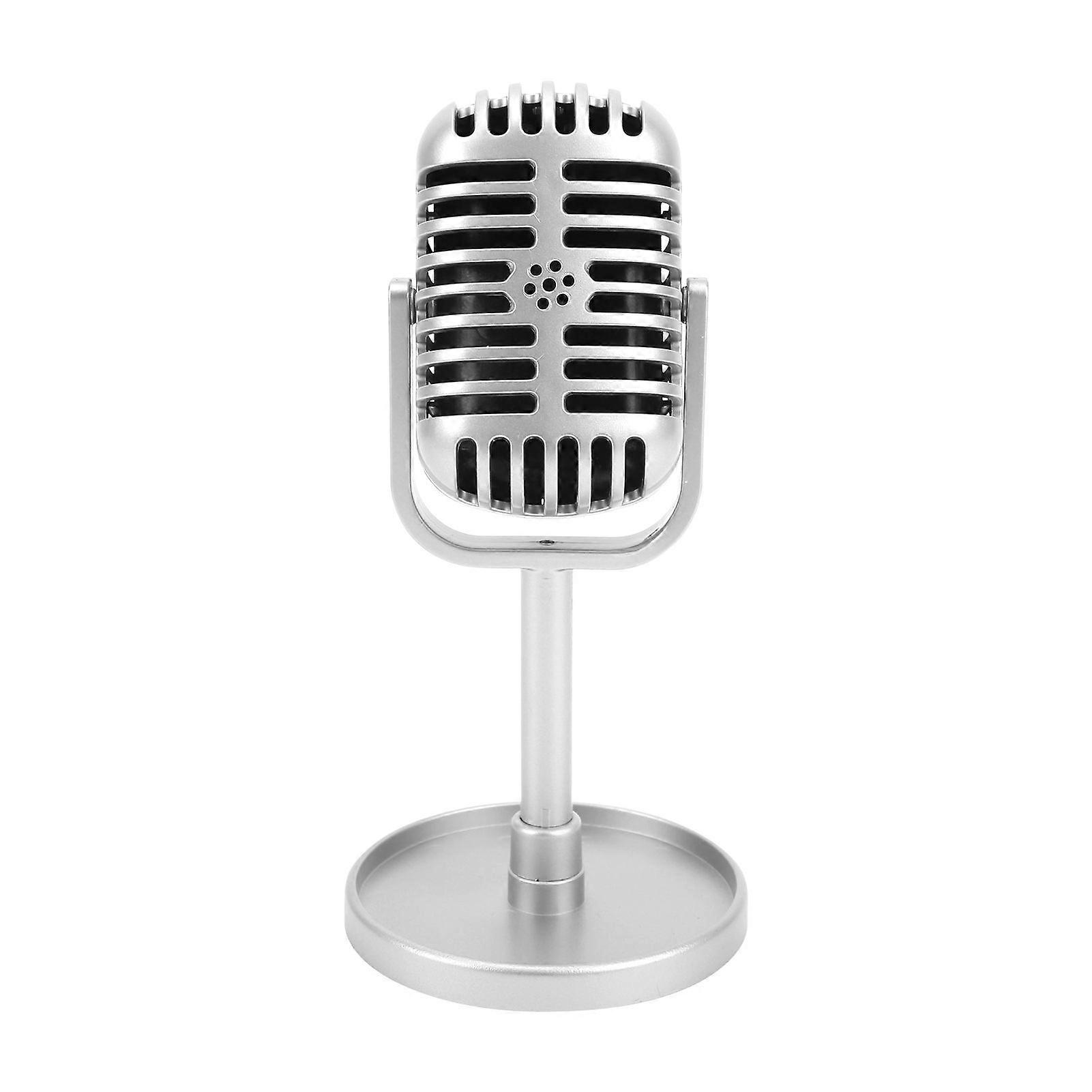 Classic Prop Microphone Compatible With Filming Dance Shows Practice Using Microphone Props FilmSilver