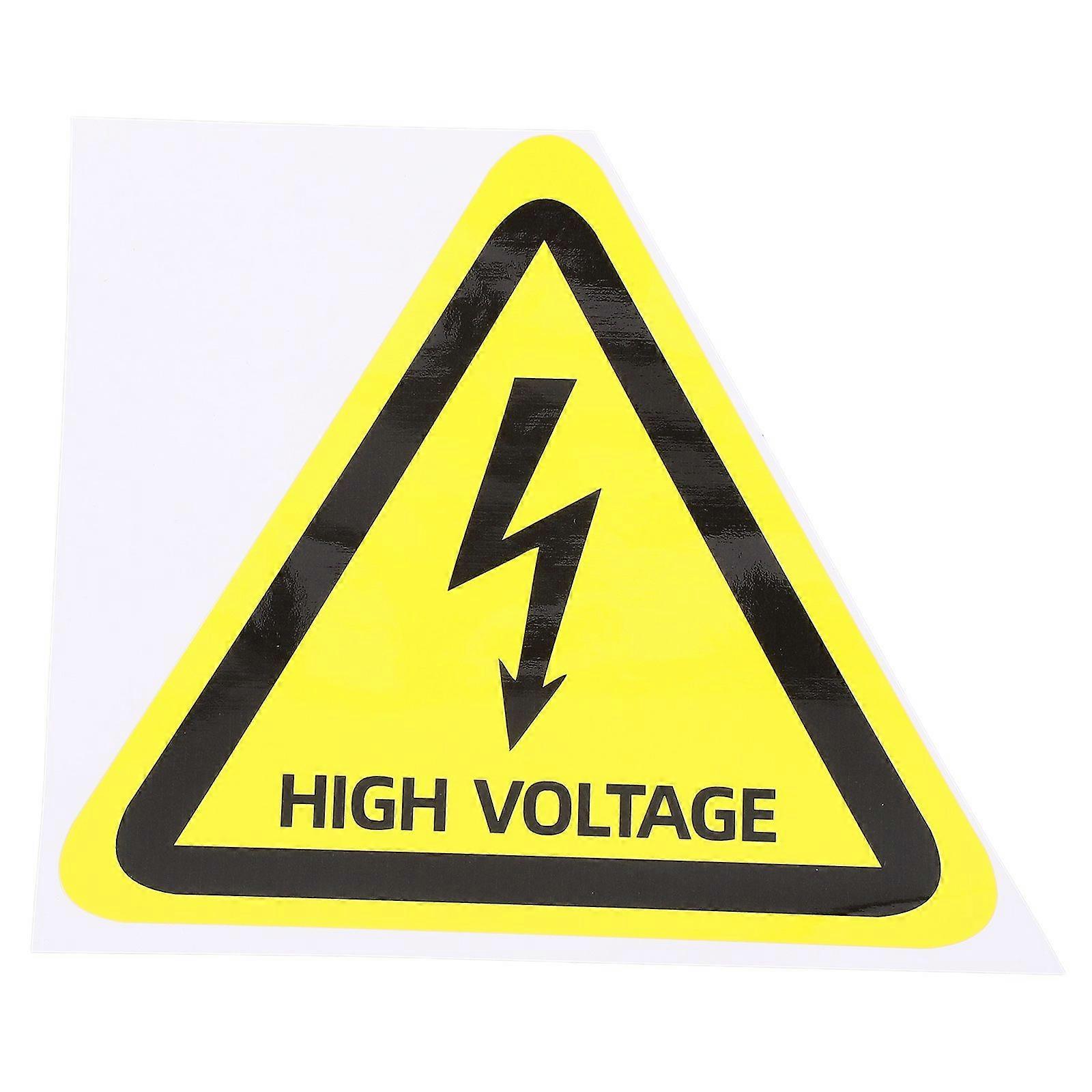 High Voltage Warning Sticker Adhesive Electrical Shocks Hazard Label Warning Decal