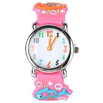 Montre à quartz pour enfants, motif poissons 3D, 1 pièce, idéale pour les étudiants.