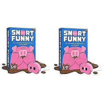 2PCS Hilarious Party Game with 5 Pig Noses & 150 Challenge Cards for 4+ Players, Laugh Out Loud Family Game