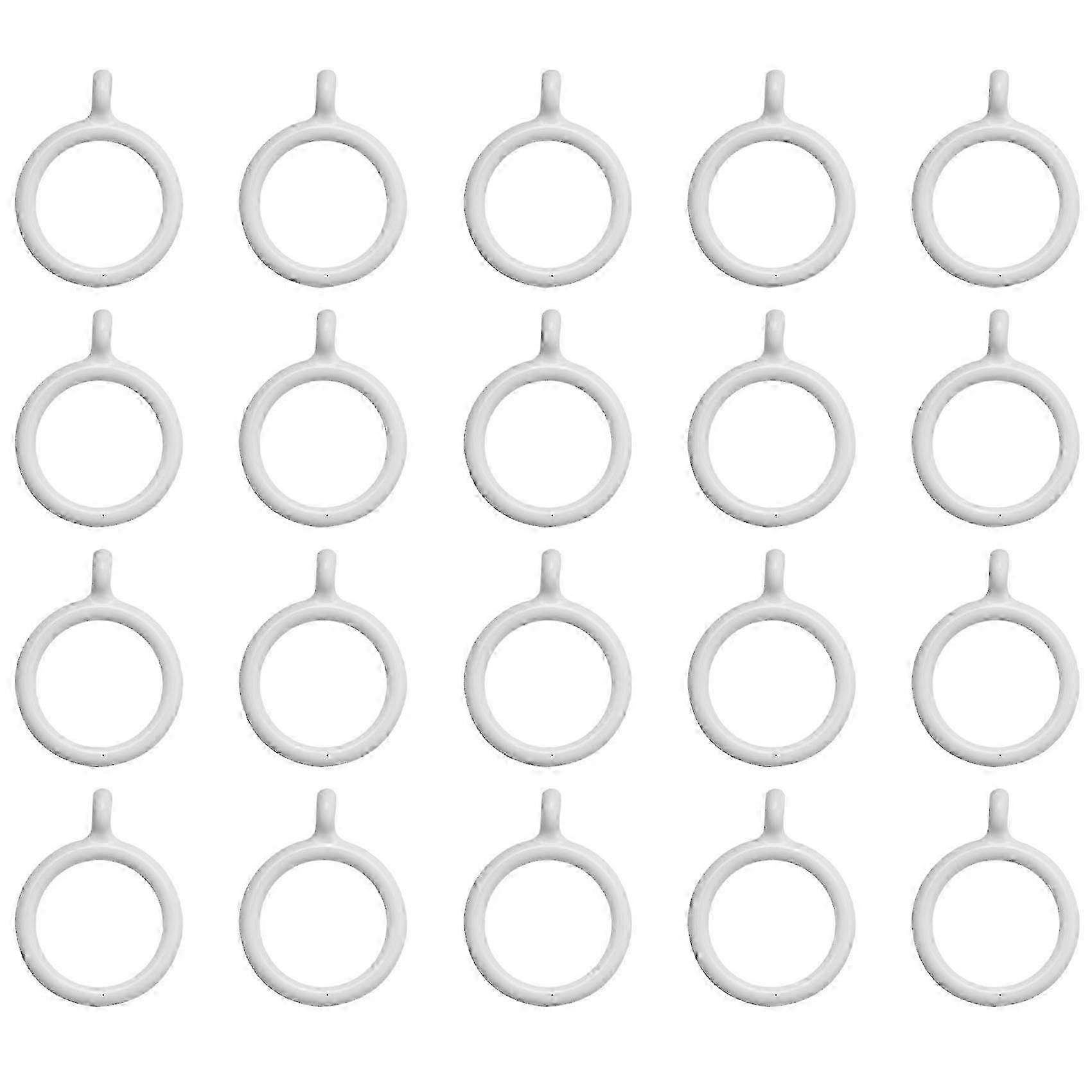 White Plastic Curtain Rings