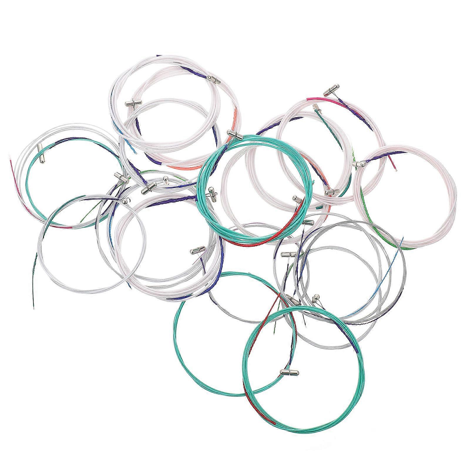 Practical Guzheng Strings Durable Steel Core Nylon Wrapped Strings Replacement 21Pcs