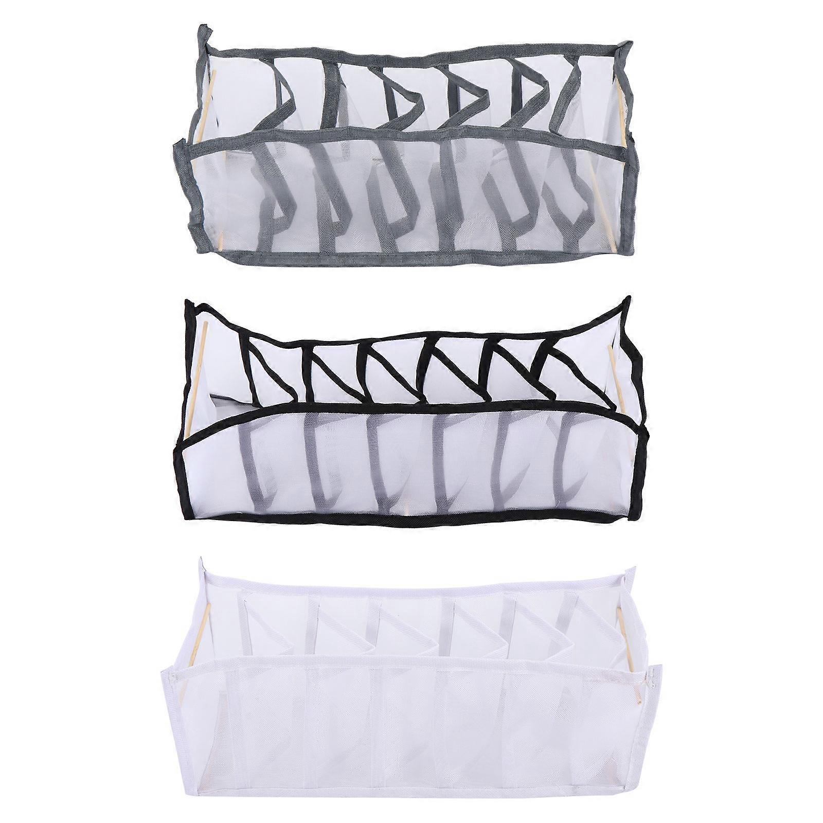 Underpants Storage Boxes Plastic Organizing Box for Storage Use 3Pcs