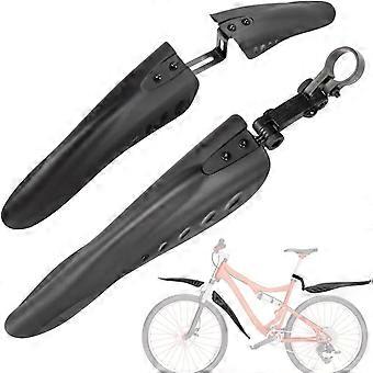 Bicycle mudguard set, universal full cover thickening widening bicycle mudguard set with 27-foot DIY reflective tape, adjustable front and rear bicycl