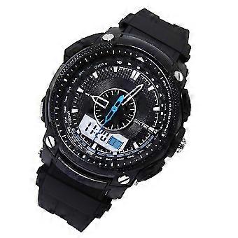 Herre Digital Quartz Elektronisk Klokke Vanntett Dobbel Tid Sport
