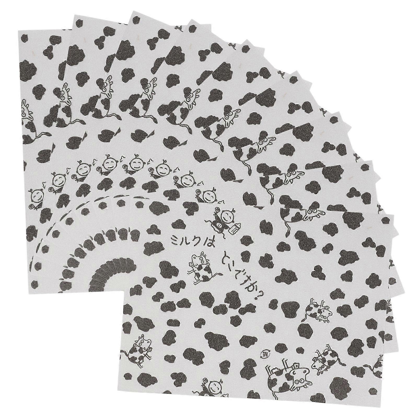 Decorative Candy Wrapping Paper for 100 Sheets Cow Pattern Sheets