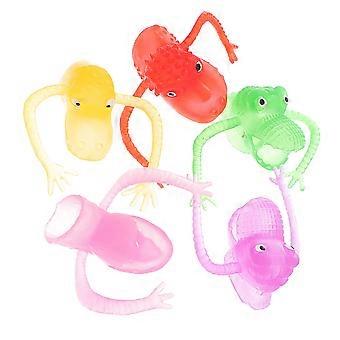Diverse gekleurde dinosaurusvingerpoppetjes, leuk speelgoed voor kinderen, mini-set van 5 stuks