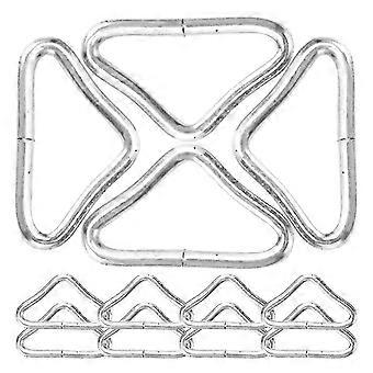 Triangle Shaped Buckles for Trampoline Use Made of Galvanized Steel Silver Color Durable and Safe 35 Pieces