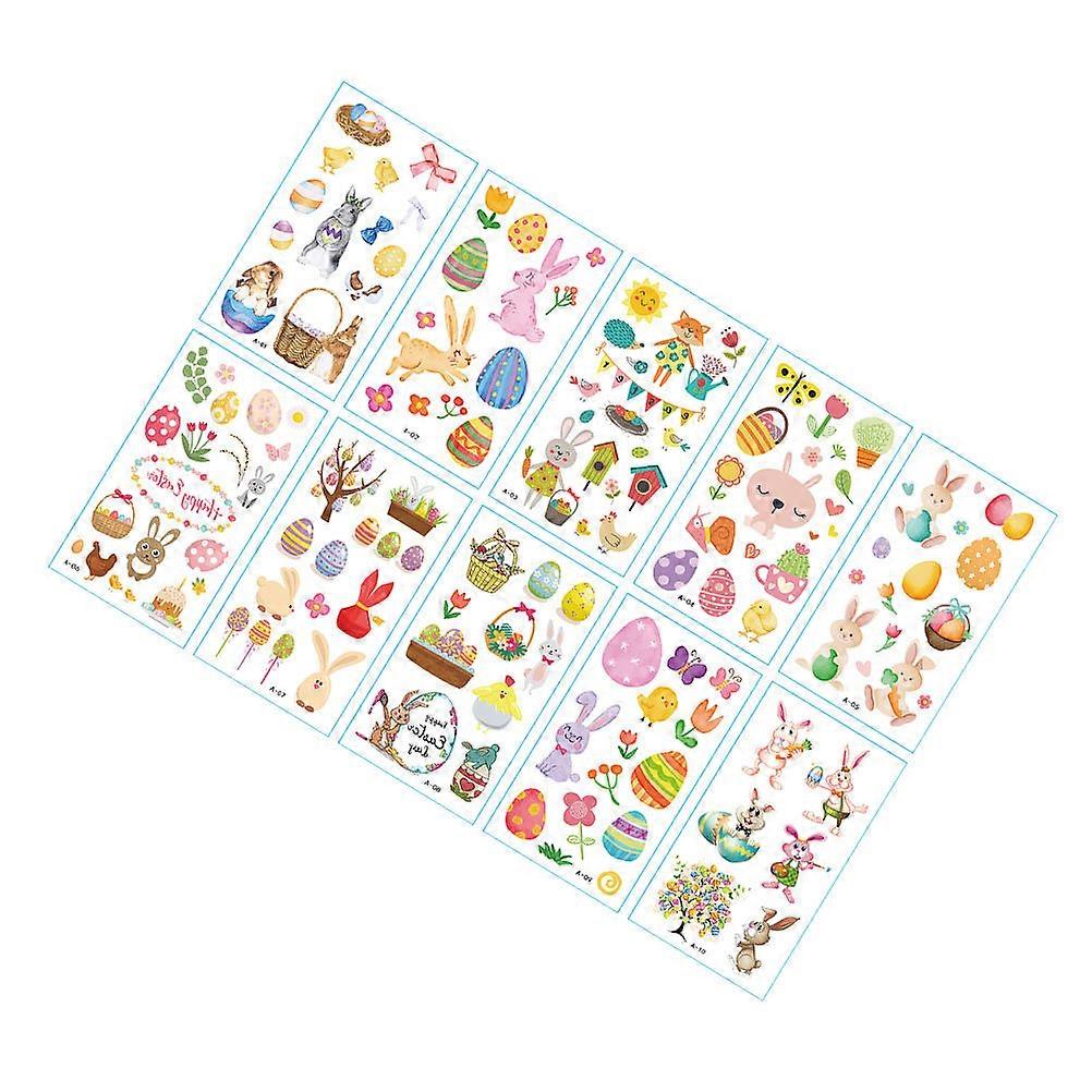 20 Sheet Easter Stickers Cartoon Rabbit Stickers Easter Egg Stickers