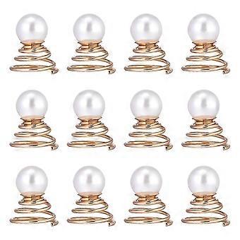 Pearl Barrette Swirl Hair Pins Pearl Braiding Hair Accessory Gold Spiral Hair Pins Hair Cuffs Decor Spiral Hairpin