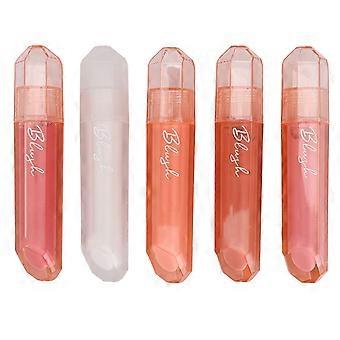 5Pcs Liquid Blush Set, Long Lasting, Easy Applying, Light Texture with Soft Brush