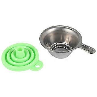 3D Printer Accessories Silicone Collapsible Funnel with Stainless Steel Resin Filter Cup for SLA DLP LCD for 3D Printer