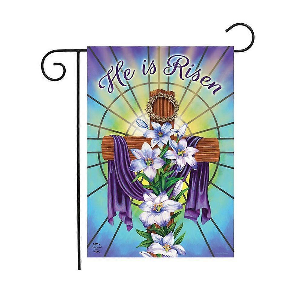 New Easter Egg Bunny Pattern Double Sided Holiday Garden Flag Banner
