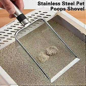 Stainless Steel Cat Litter Scoop  Durable Easy Clean Ergonomic Handle Rust-Resistant Ideal for Quick Waste Removal