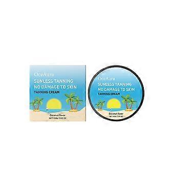 OceAura Coconut Tanning Body Cream, Mild Formel Ingen Sol Naturlig Hvedefarve Langtidsholdbar Fugtighedscreme Ikke-klæbrig