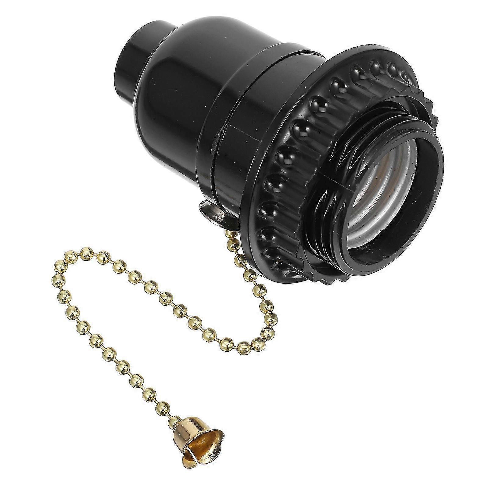 Ceiling Light Lamp Holder Lamp Base with Pull Chain Replacement E27 Lamp Holder with Pull Chain
