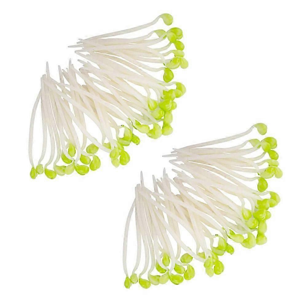 Realistic Artificial Bean Sprouts Prop for Rustic Decor 50Pcs Set