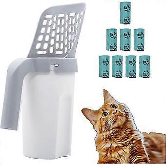 Katzenstreuschaufel Abnehmbare Kotschaufel (90 Stück Müllsäcke gratis)