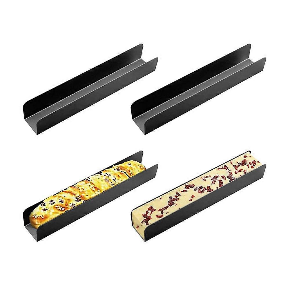 4pcs U-Shape Biscuit Cake Bread Mold, Non-Stick Cranberry Cookie Mold, Rectangular Cookie & Bread Mold for Baking