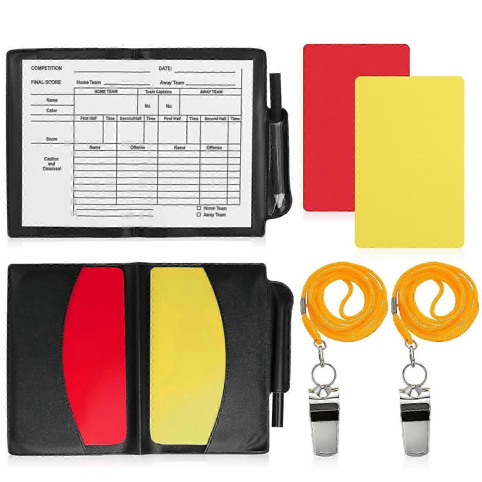 1 Set Professional Referee Kits Standard Referee Cards Portable Referee Wallets