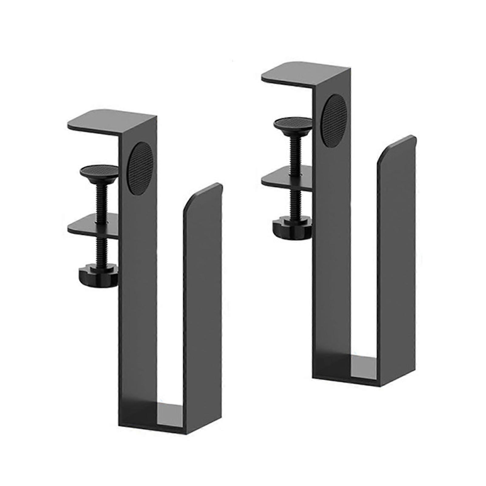 2Pcs Adjustable Desk Side Laptop Mount Storage Organizer Strong Load
