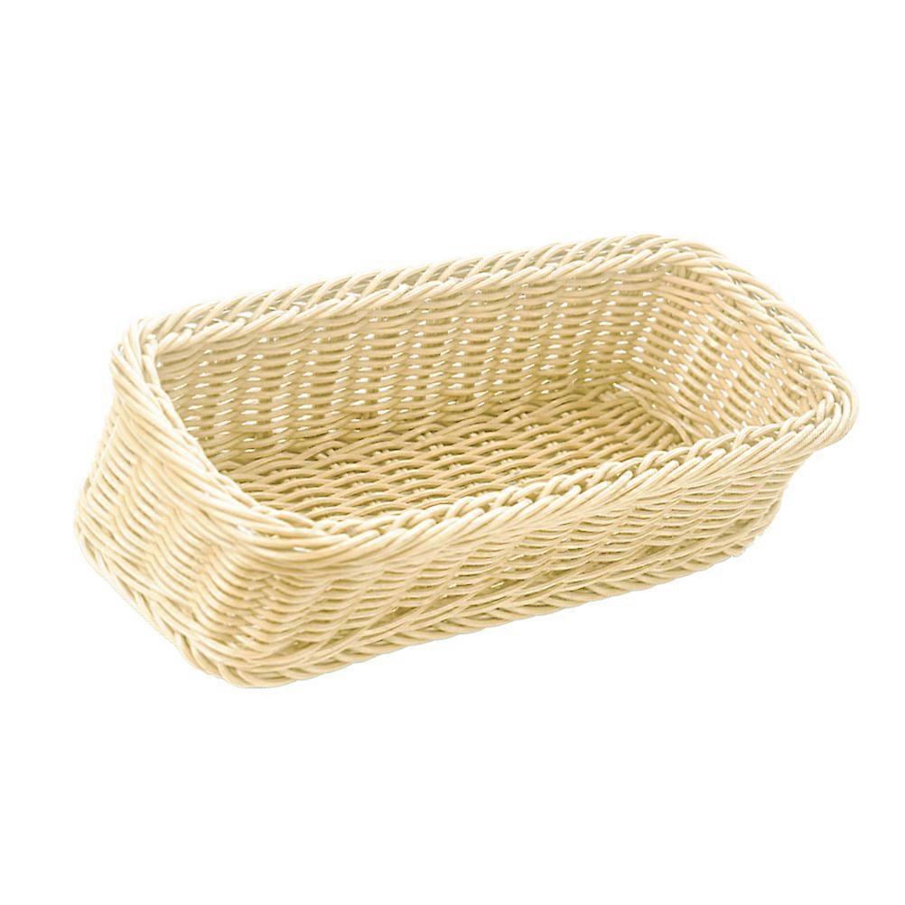 Flatware Storage Container Plastic Rattan Basket for Storage Use