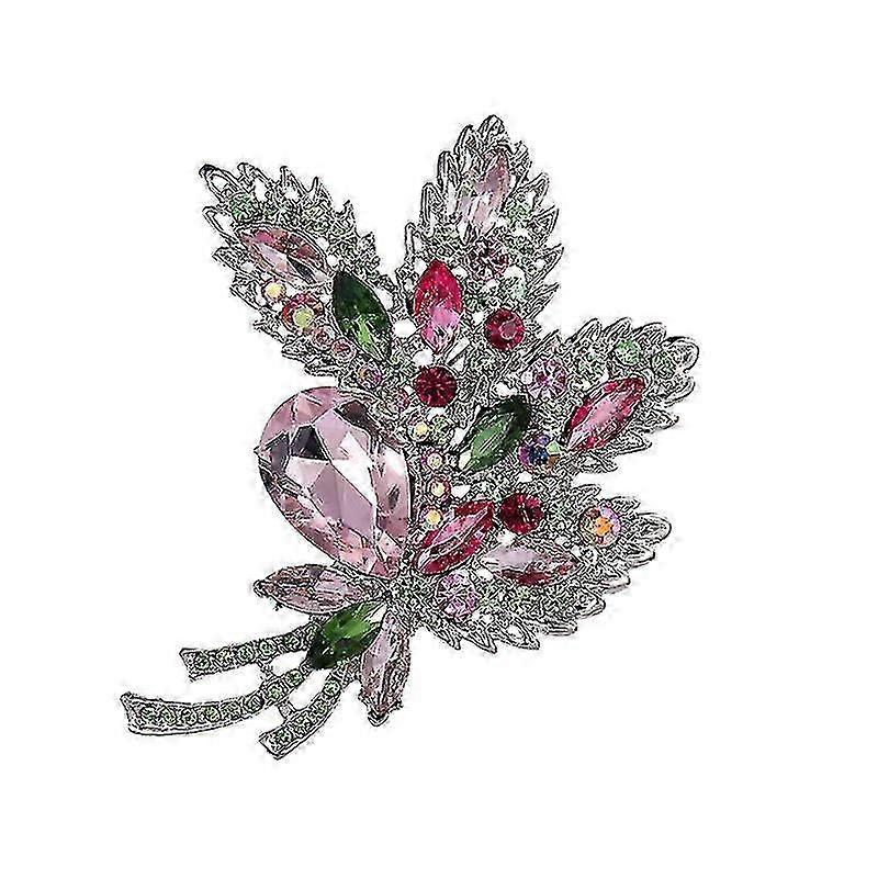 Large Ladies Crystal Rhinestone Brooch
