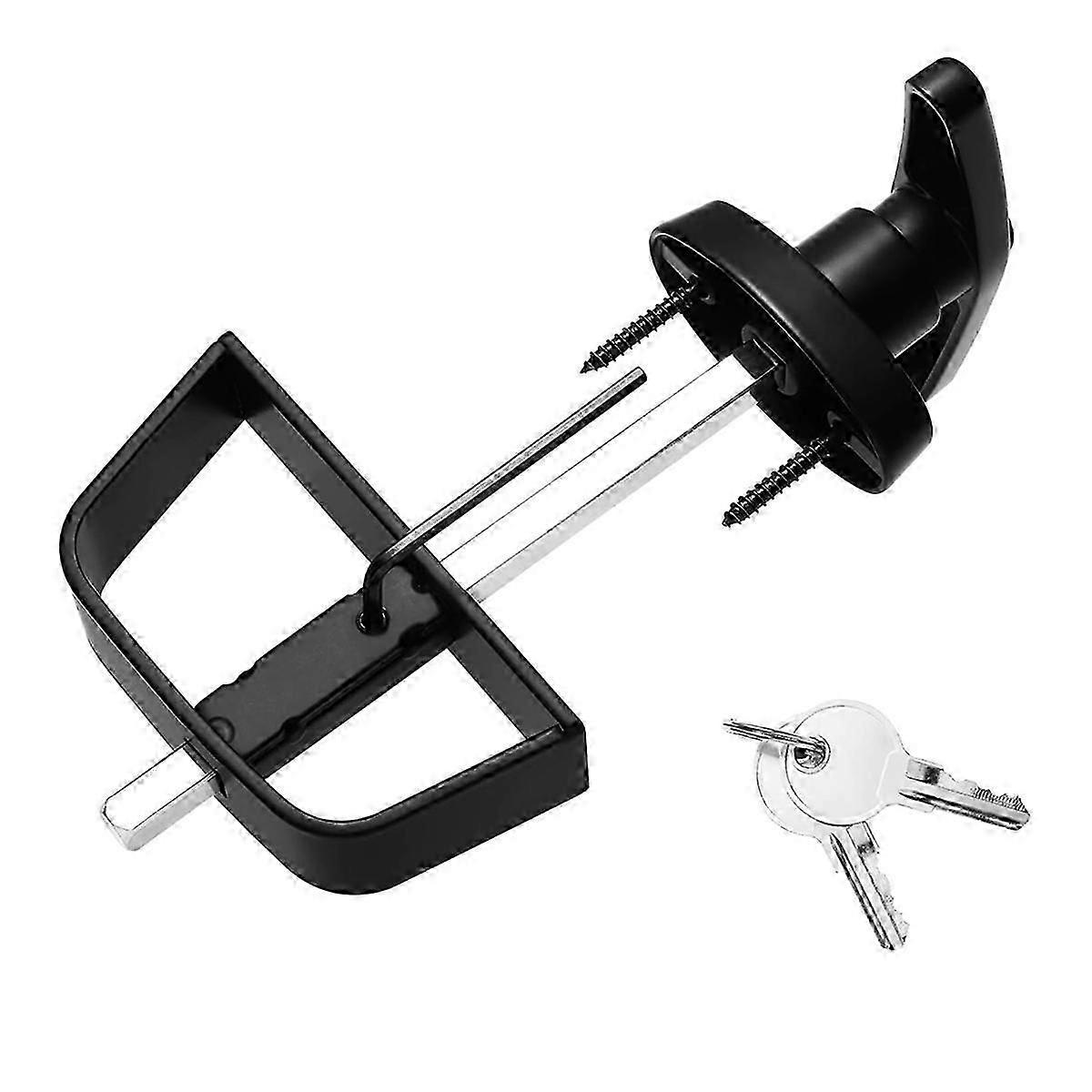 Storage barn latch with handle lock and 2 keys