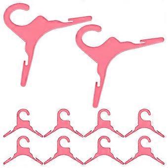 R8 Pet Clothing Hanger Plastic for Dog Clothes 10Pcs Pink Color Durable
