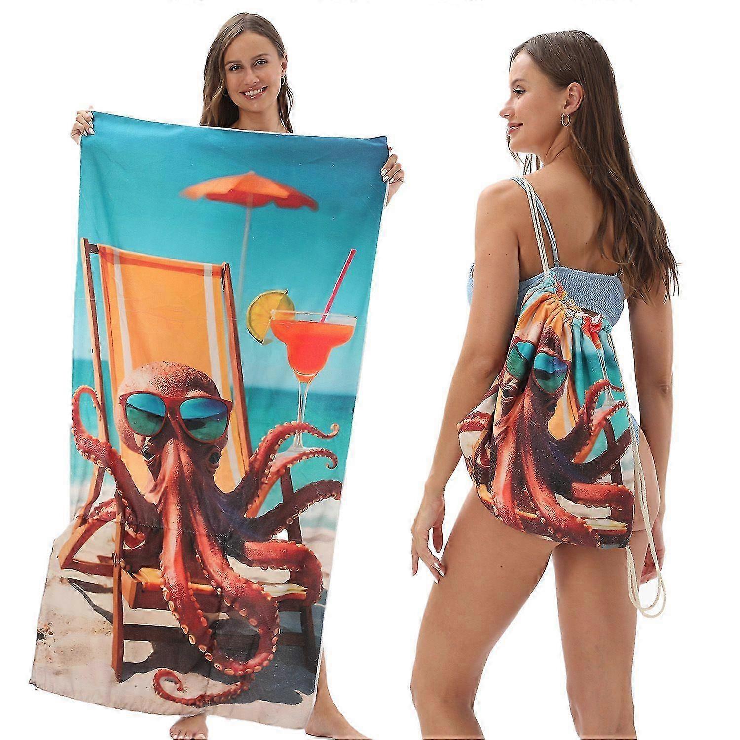Microfiber Beach Towel With Backpack