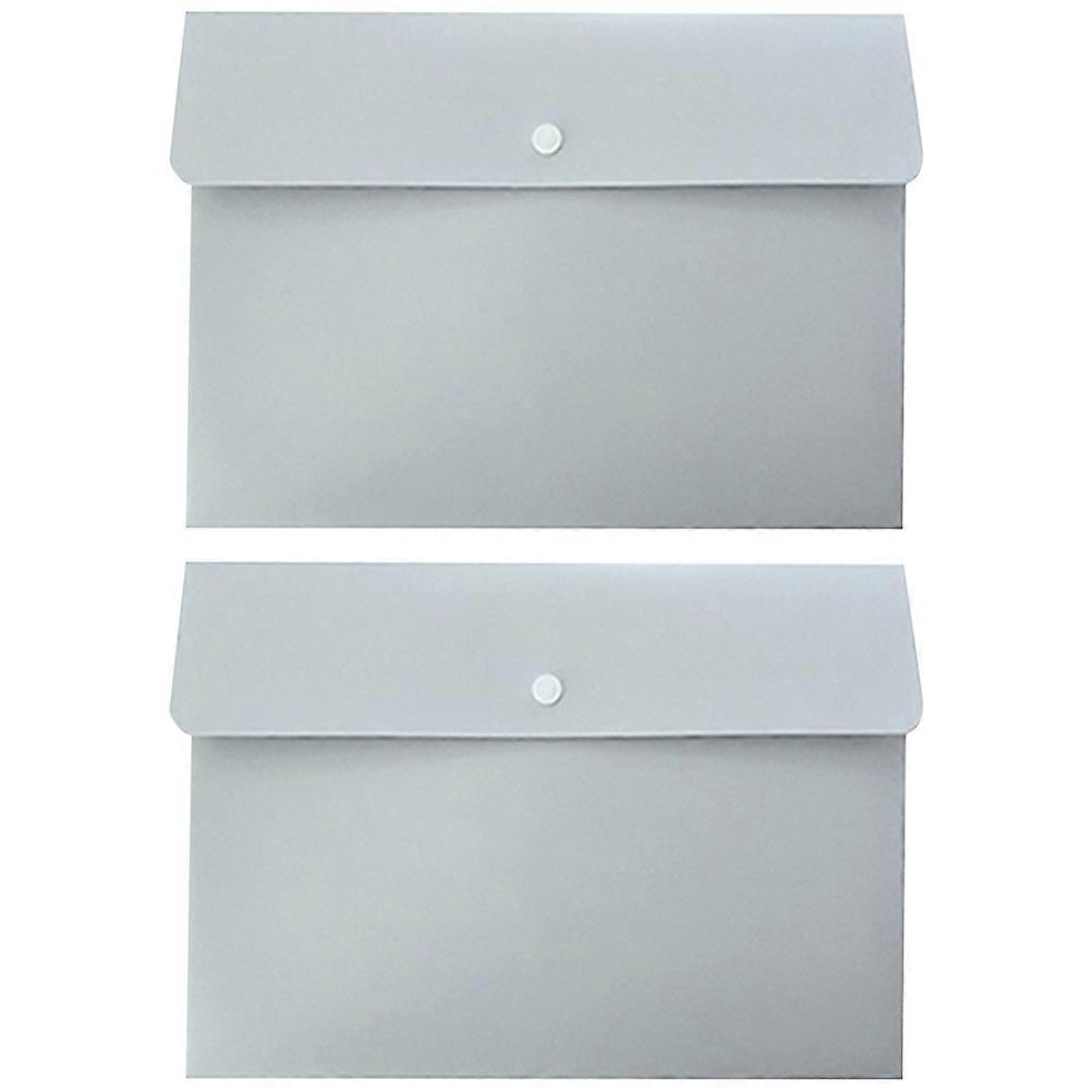 Button Office File Folder for Document Storage Use 2Pcs Blue