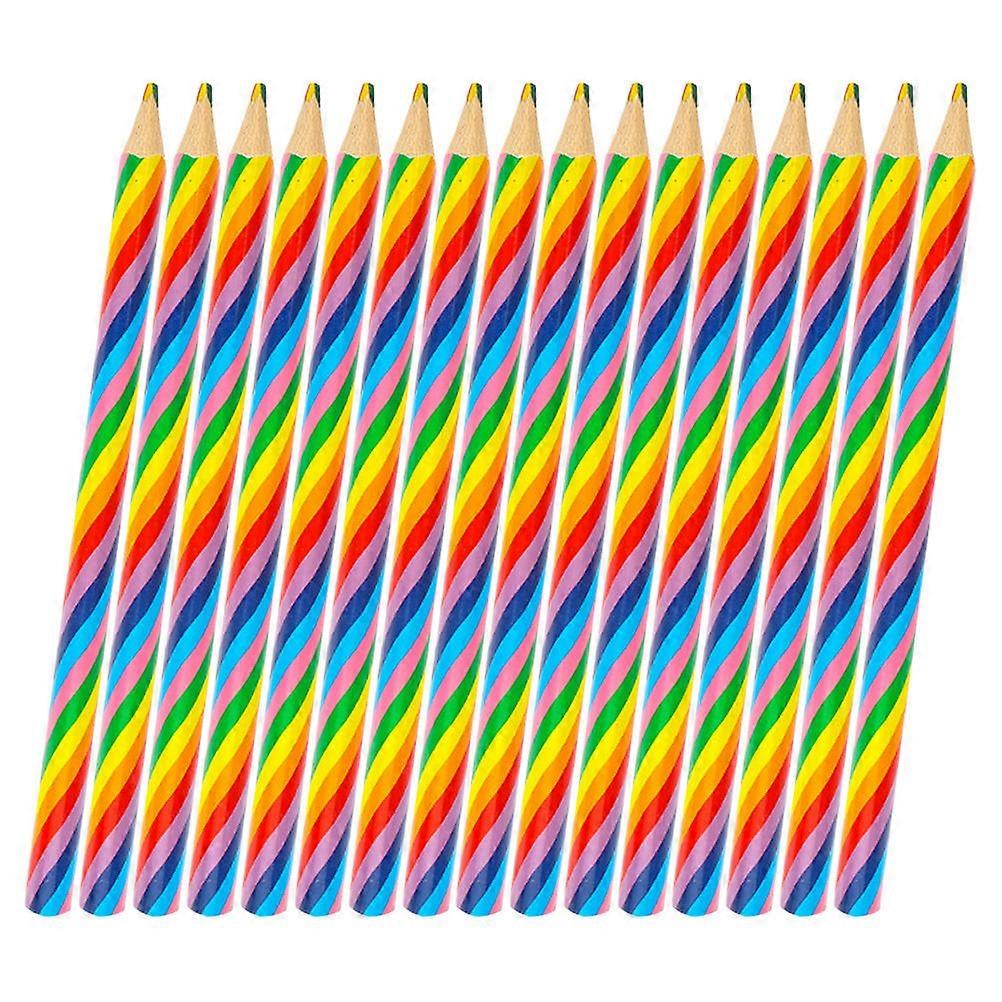 Regenbogenfarbene Holzstifte, 16 Stück