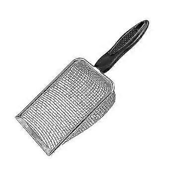 Stainless Steel Mesh Cat Litter Scoop with Ergonomic Handle, Large Size, Durable Design for Easy Cat Waste Removal_vcx