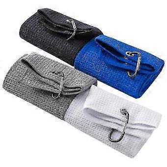 4 Pcs Tri-fold Golf Towel With Clip
