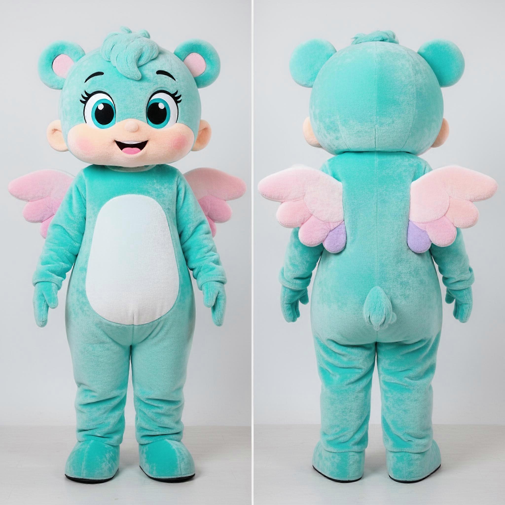 MASTICOT Turquoise Cartoon Cupid Mascot