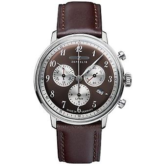 Hindenburg Quartz analoge mannen horloge met koeienhuid armband 7086-5