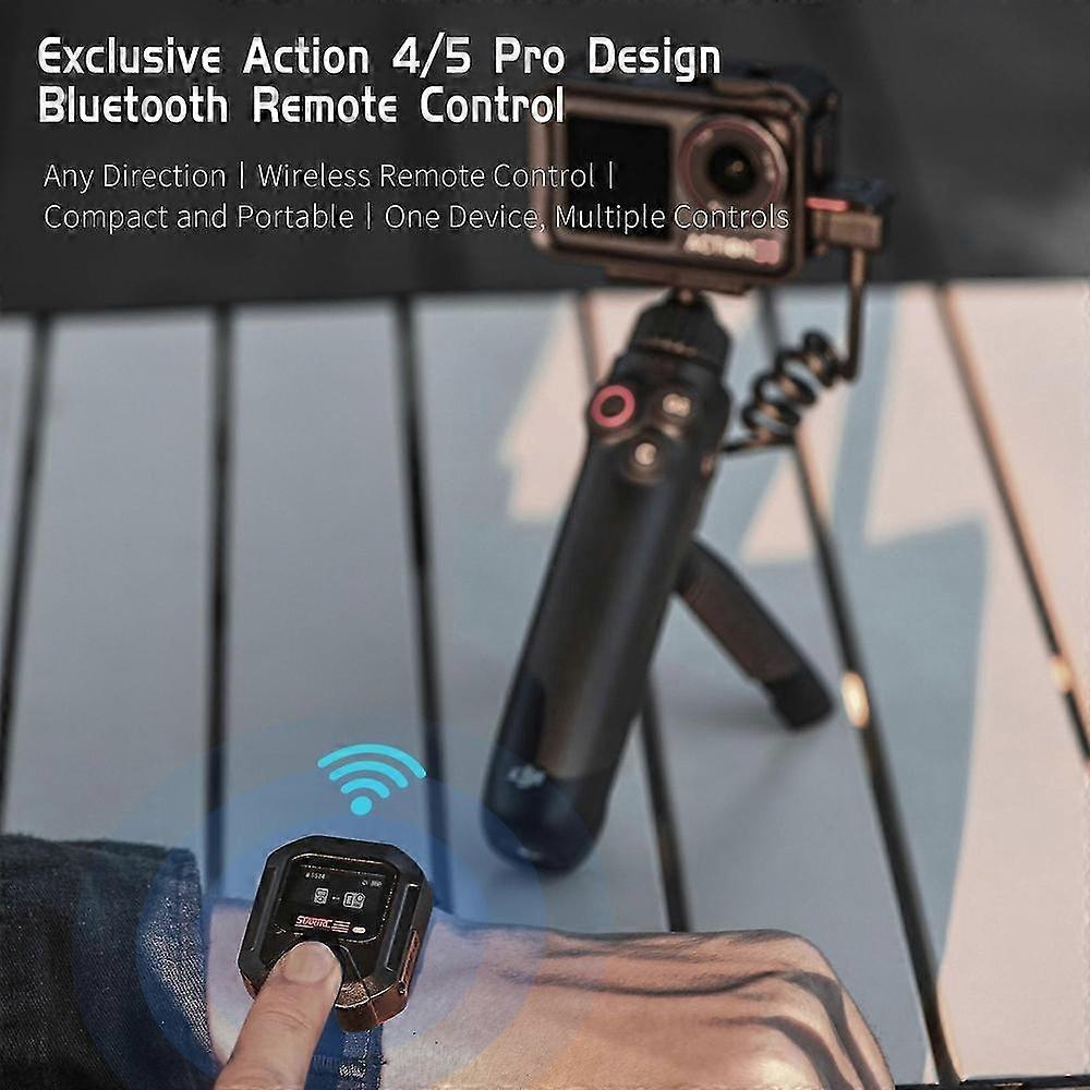 Bluetooth Remote Control, Black, Compatible with Action Cameras