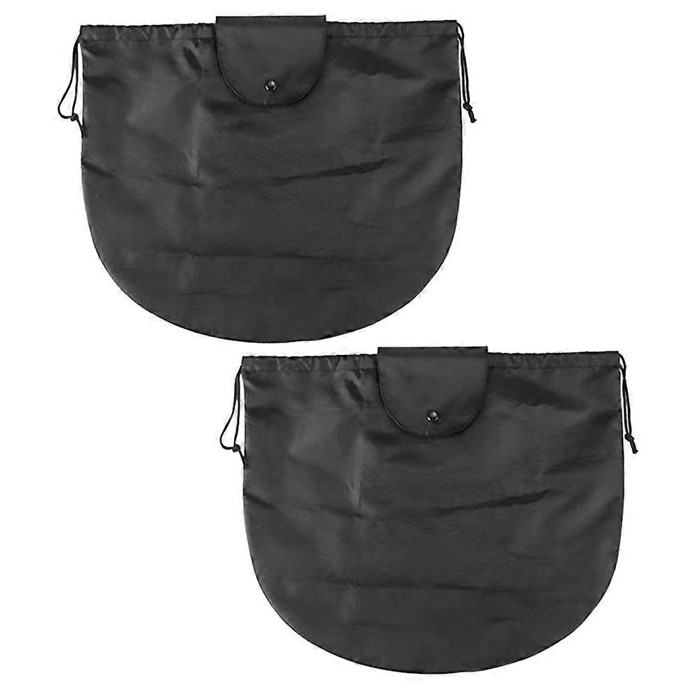 Travel Bag Pouch for Storage Use 2Pcs Black Durable Polyester