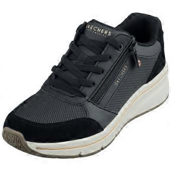 Skechers Los Angeles Billion Flex dames platform sneakers in zwart