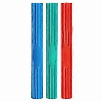 3 Pieces Flexible Rehabilitation Bar Textured Forearm Strengthener Soft