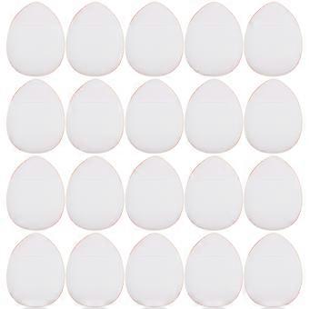 Face Makeup Puff Dry and Wet Use 20Pcs Mini White Powder Puff