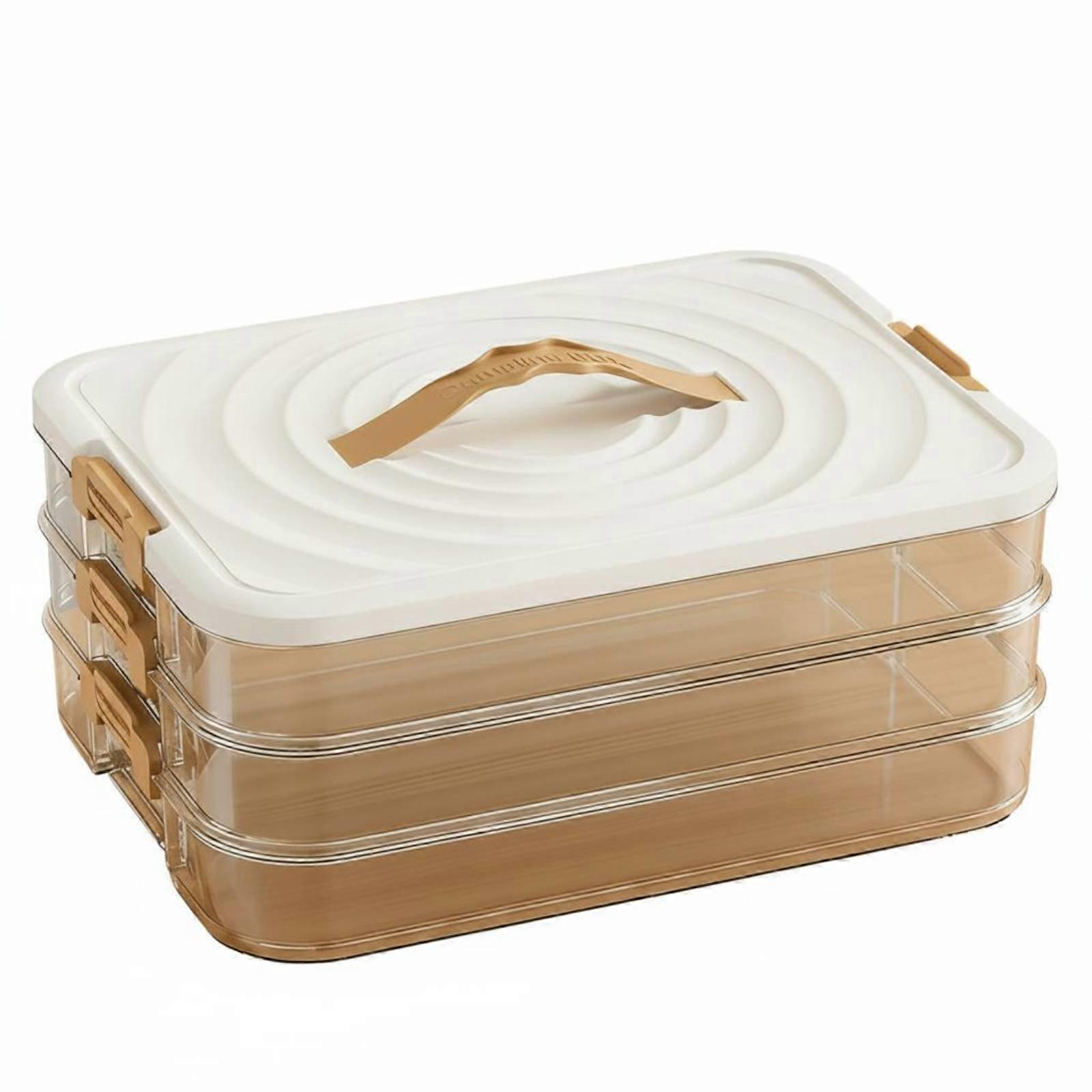 Dumpling freezer tray with handle