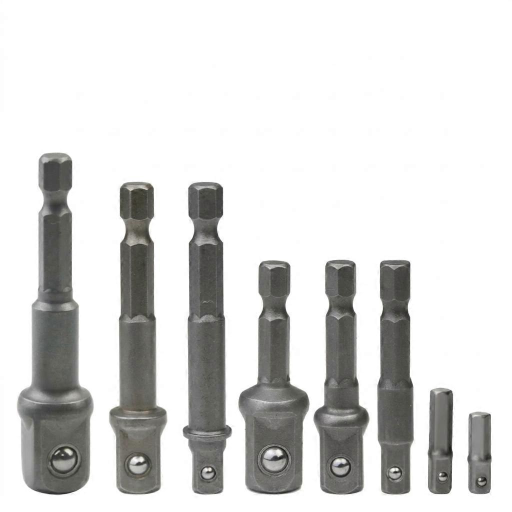 Impact Socket Adapter Set 8pcs 1/4" 3/8" 1/2" Extension Drill Bits for Screwdriver