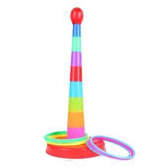 Colorful Ring Toss Puzzle Toys for Intelligence Development Parent-Child 2Pcs