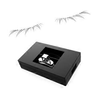 Travel Lower Eyelash Makeup Stamp Tool with Compact Rectangular Case, Transparent Tip and Guided Daily Detail Support Multicolor