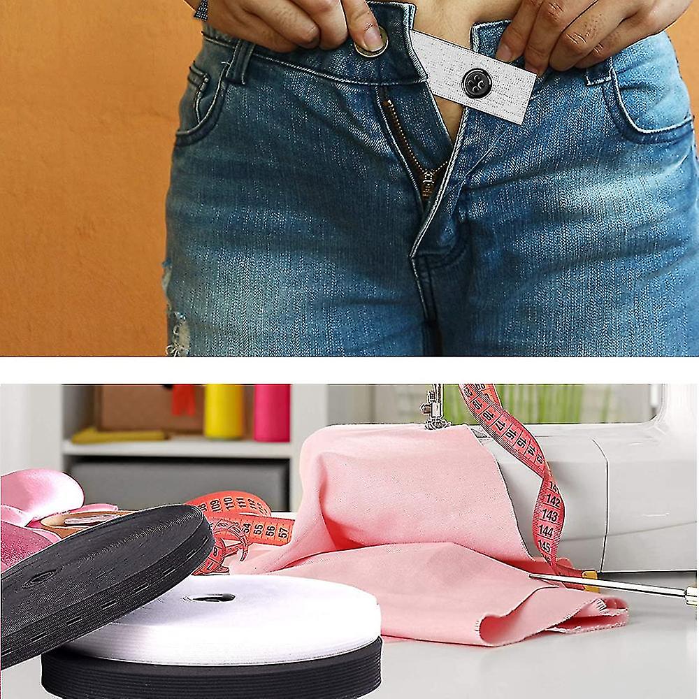 Buttonhole Elastic Band For Pants Button Extenders Adjustable